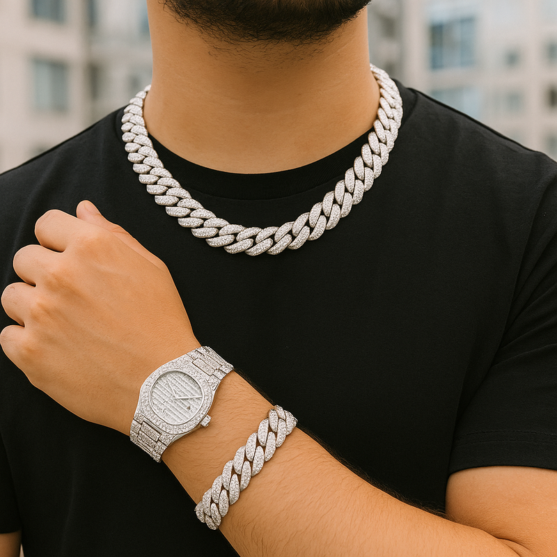 Kit Ice Corrente, Relógio e Pulseira - Exclusivo