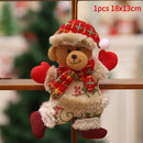 4pcs Merry Christmas Ornaments DIY Xmas Gift Santa Claus Snowman Tree Pendant Doll Hang Decoration for Home Noel Natal New Year