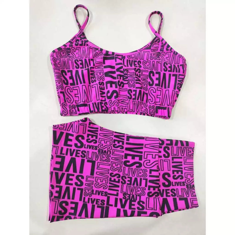 Conjunto Short e Top Lives Fitness