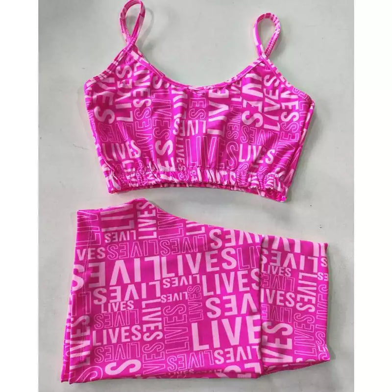 Conjunto Short e Top Lives Fitness