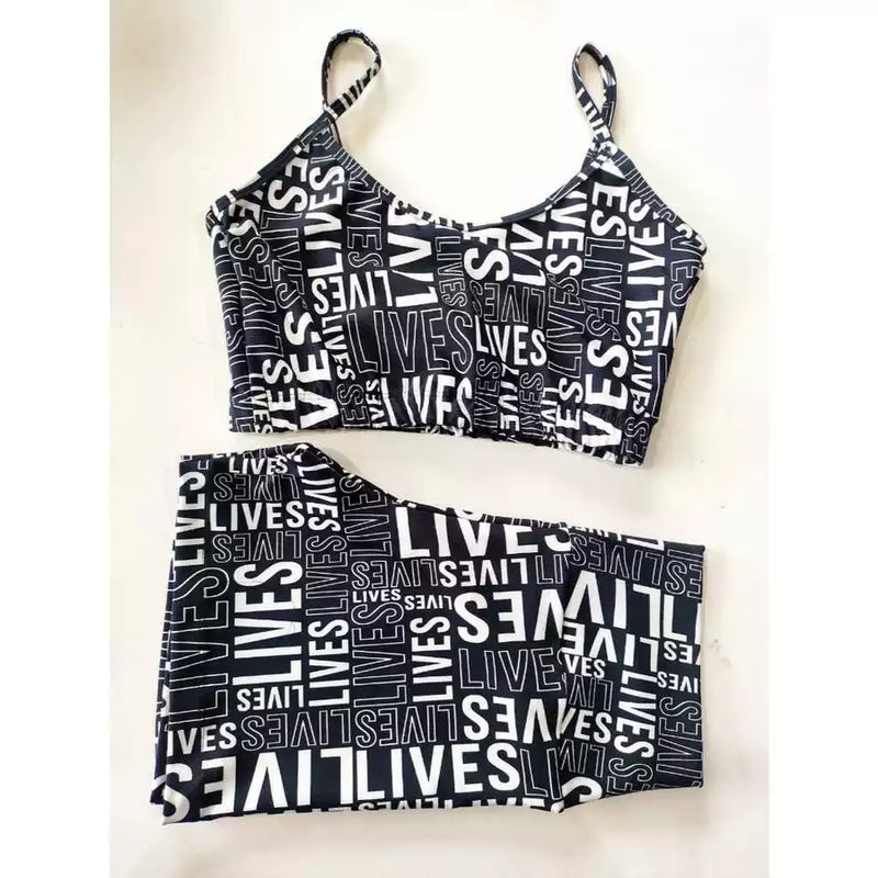 Conjunto Short e Top Lives Fitness