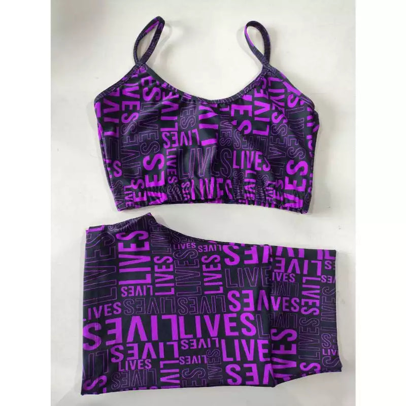 Conjunto Short e Top Lives Fitness