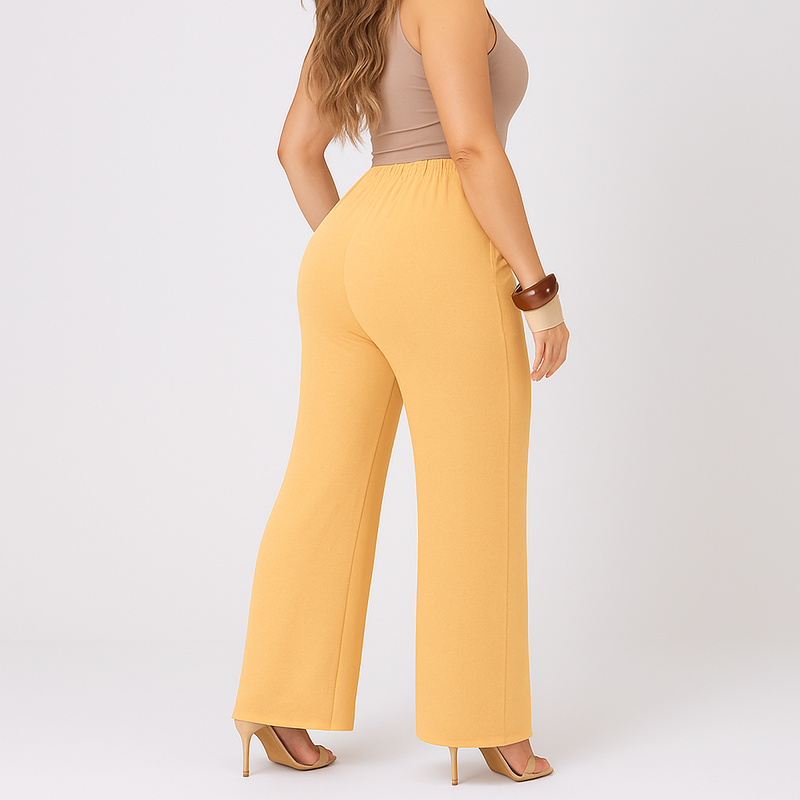 Calça Pantalona Feminina Cintura Alta